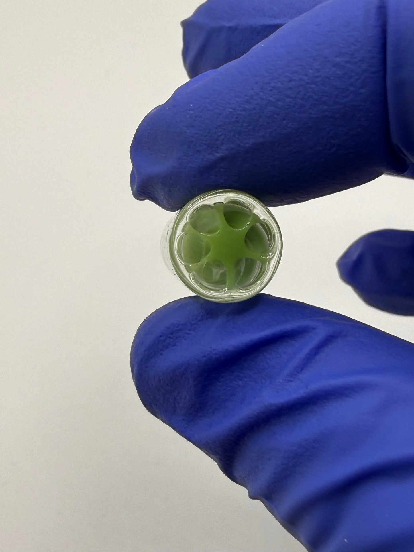 Green spiral glass tip-12 x 30 mm