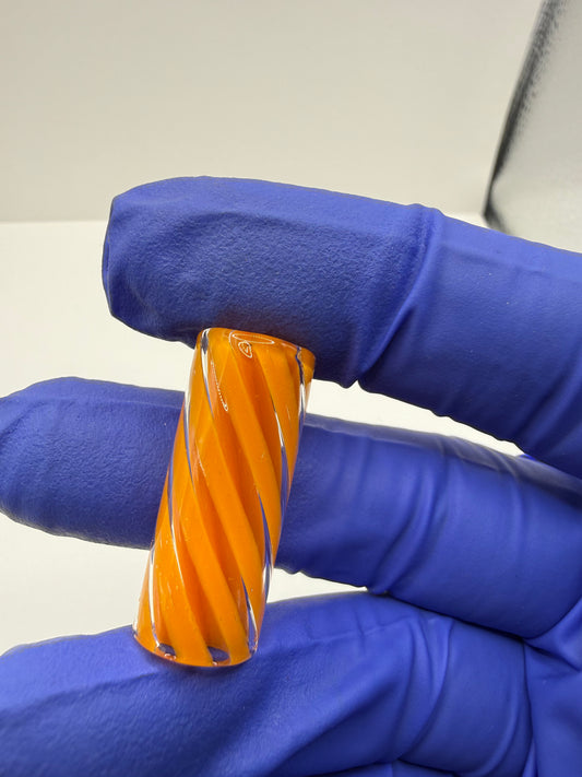 ORANGE SPIRAL GLASS FILTER TIP-12X30MM