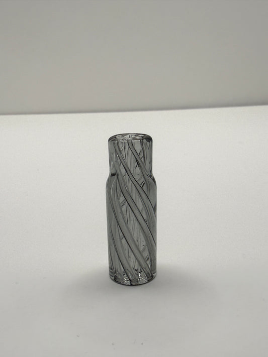 Tapered Spiral Helix Glass Tips – SMOKE Color [BUY 1 GET 1 FREE] 10x12x30mm