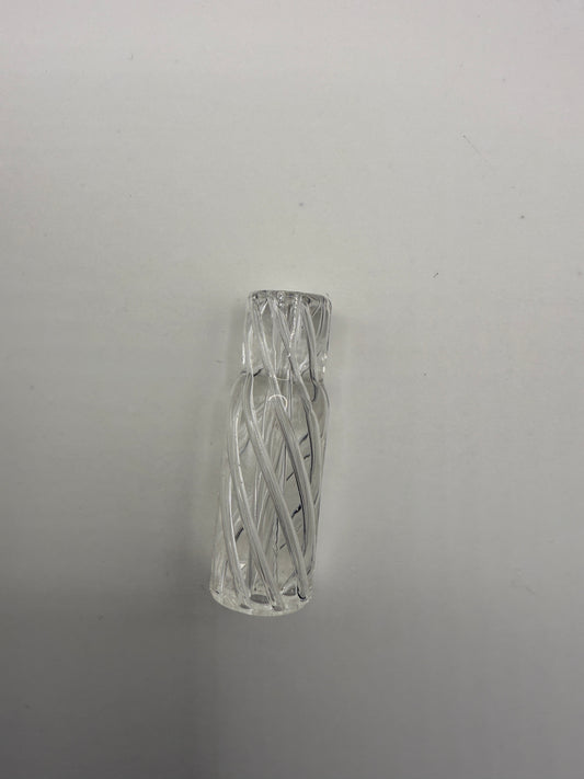 Tapered Spiral Helix Glass Tips – Clear Color [BUY 1 GET 1 FREE] 10x12x30mm