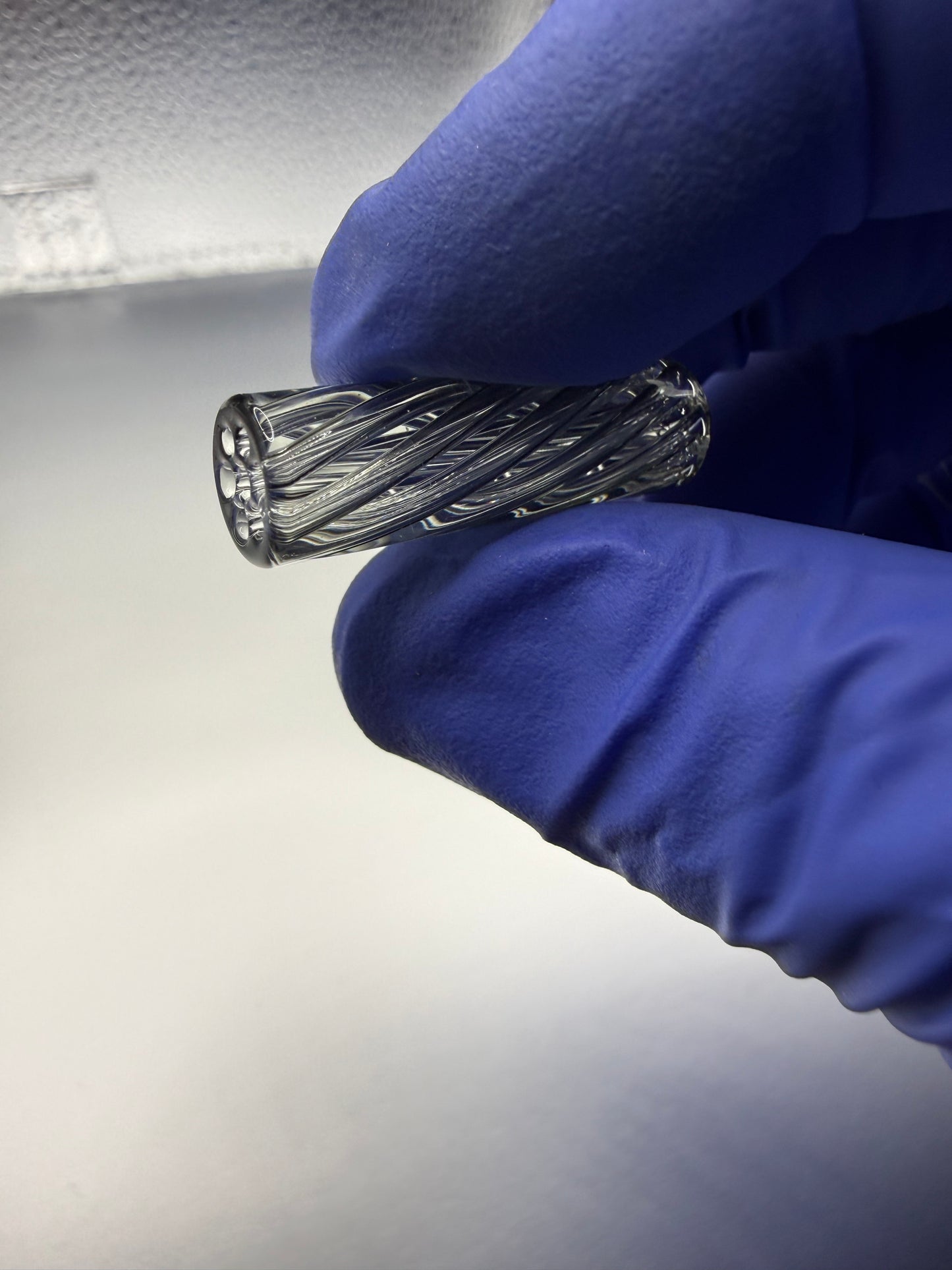 Smoked Spiral Glass Tip | 9x30mm |Multi-Hole Honeycomb Filter