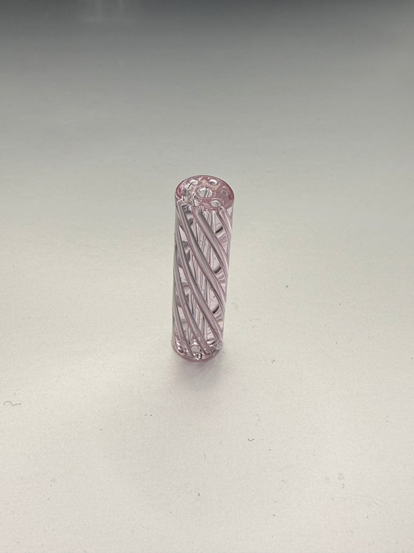Standard Pink Glass Smoking Tip – 8×30mm Smooth Slim Draw