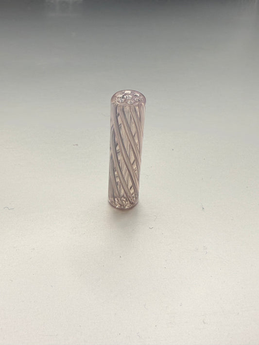 Pearl Descent Pink Glass Tip – 8×30mm Slim Smooth Pull