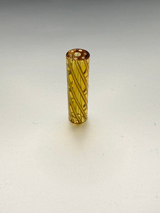 Honeycomb Gold Glass Smoking Tip – 8×30 mm Precision Airflow
