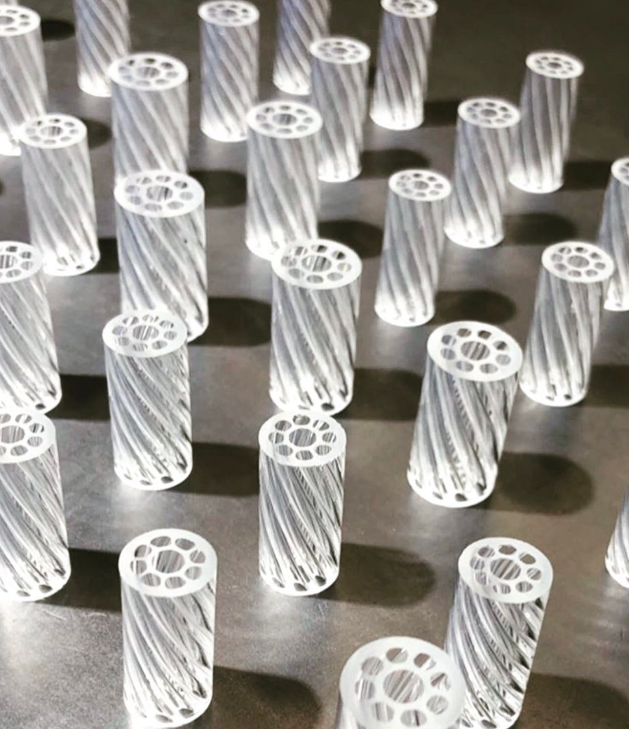 Crystal clear twisted glass filter tips/premium multi hole design reusable smooth pool 12x20mm