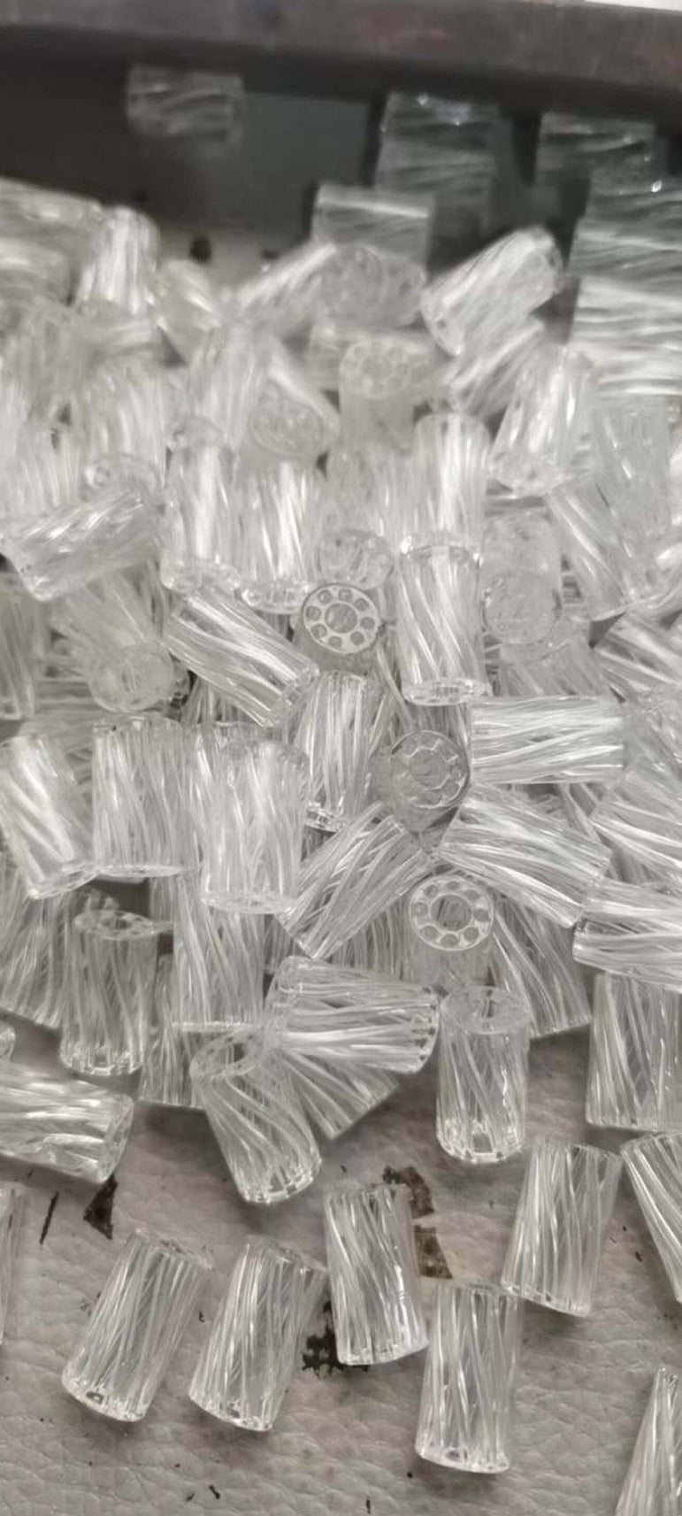 Crystal clear twisted glass filter tips/premium multi hole design reusable smooth pool 12x20mm