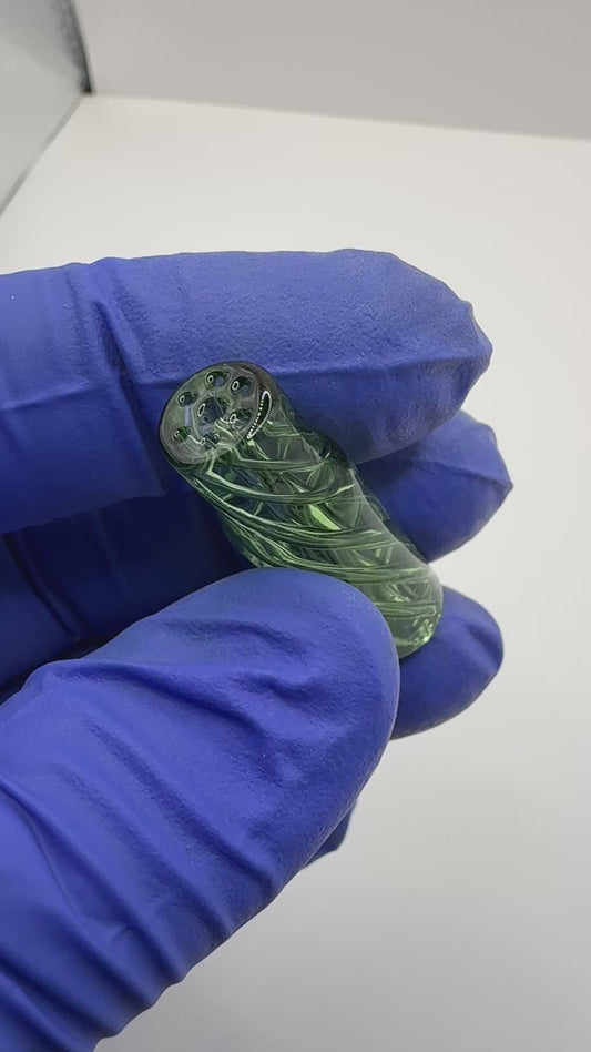 Tapered Spiral Helix Glass Tips – GREEN Color [BUY 1 GET 1 FREE] 10x12x30mm