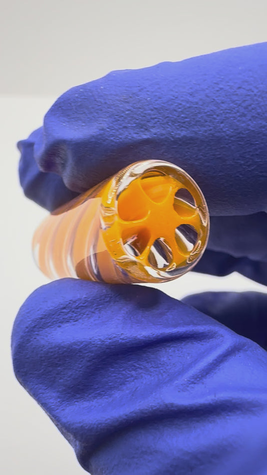 ORANGE SPIRAL GLASS FILTER TIP-12X30MM