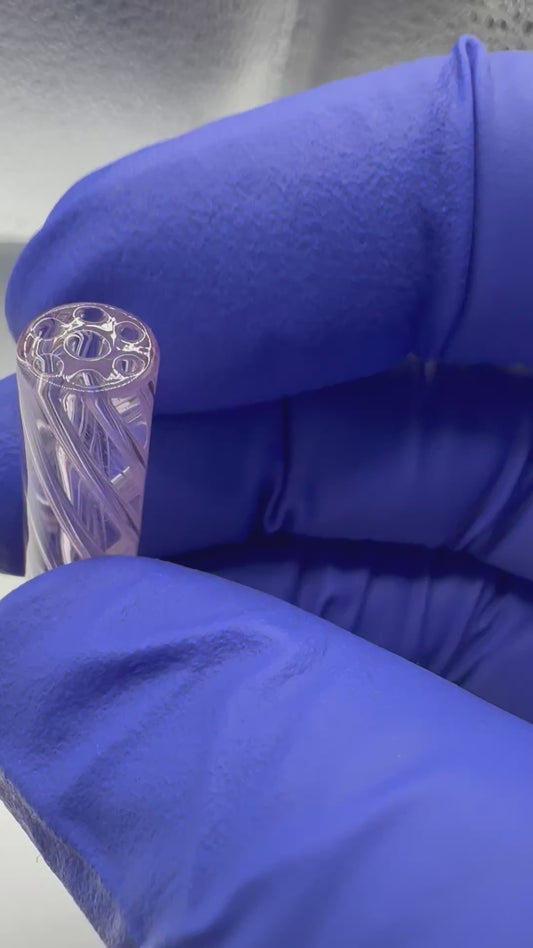 Standard Pink Glass Smoking Tip – 8×30mm Smooth Slim Draw