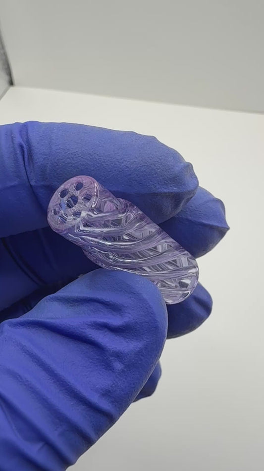 Tapered Spiral Helix Glass Tips – Purple Colors [BUY 1 GET 1 FREE] 10x12x30mm